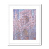 Rouen Cathedral: setting sun (symphony in grey and black) Framed & Mounted Print