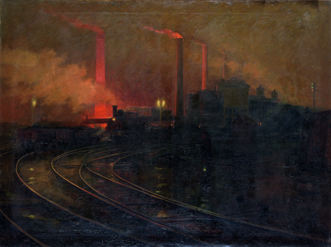 The Steelworks, Cardiff at night AFA, Lionel Walden