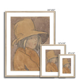 John, Gwen. Young girl in brown hat and coat Framed & Mounted Print