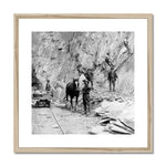 Quarrymen at Precelly Slate Quarry Framed & Mounted Print