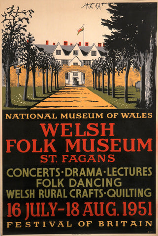 Welsh Folk Museum poster, 1951