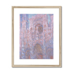 Rouen Cathedral: setting sun (symphony in grey and black) Framed & Mounted Print